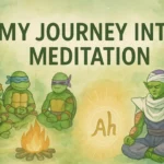 Guided meditation journey illustration for relaxation and mindfulness