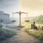 Inpatient vs outpatient treatment paths showing decision between levels of mental health or addiction care