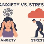 Difference between anxiety and stress symptoms and how they affect mental health