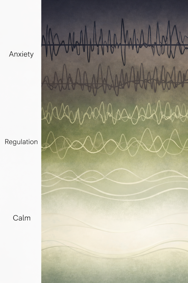 nervous system regulation from anxiety to calm wave visualization