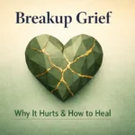 Breakup grief illustration representing emotional healing after a relationship ends