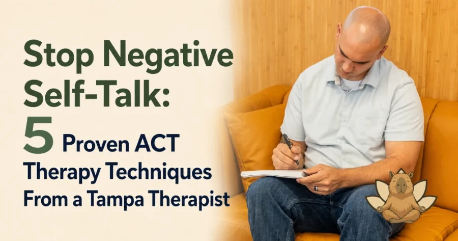 negative self-talk therapy ACT techniques Tampa therapist